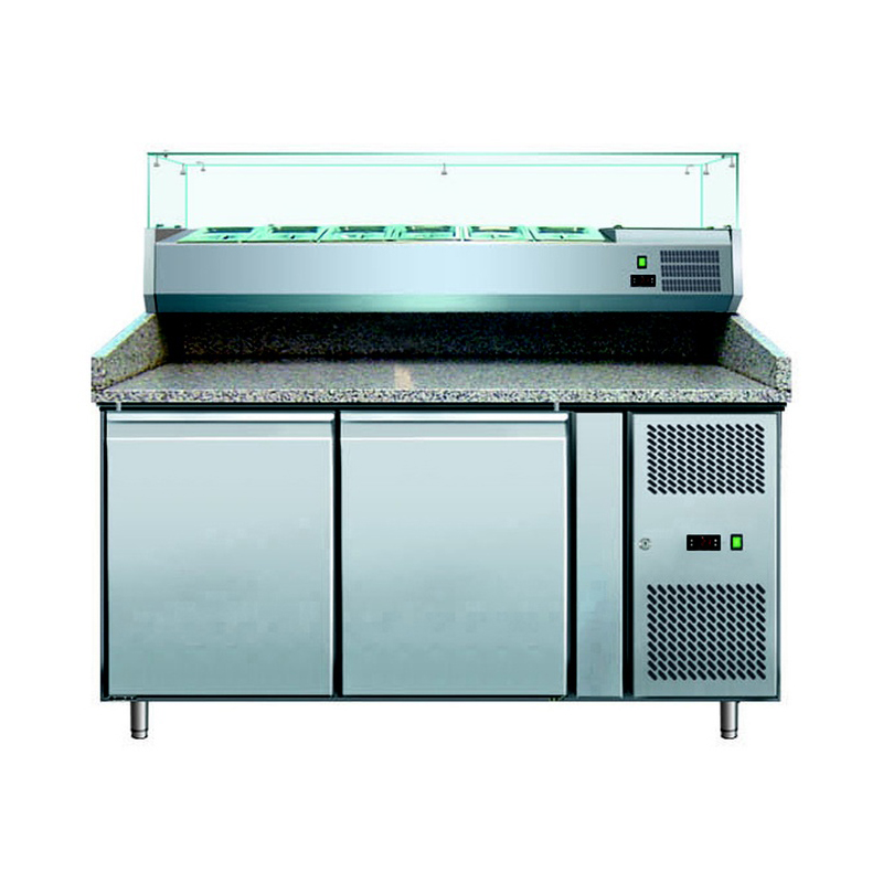 Холодильный cтол для пиццы Hurakan HKN-PZG2-VRX1500/380 2 двери